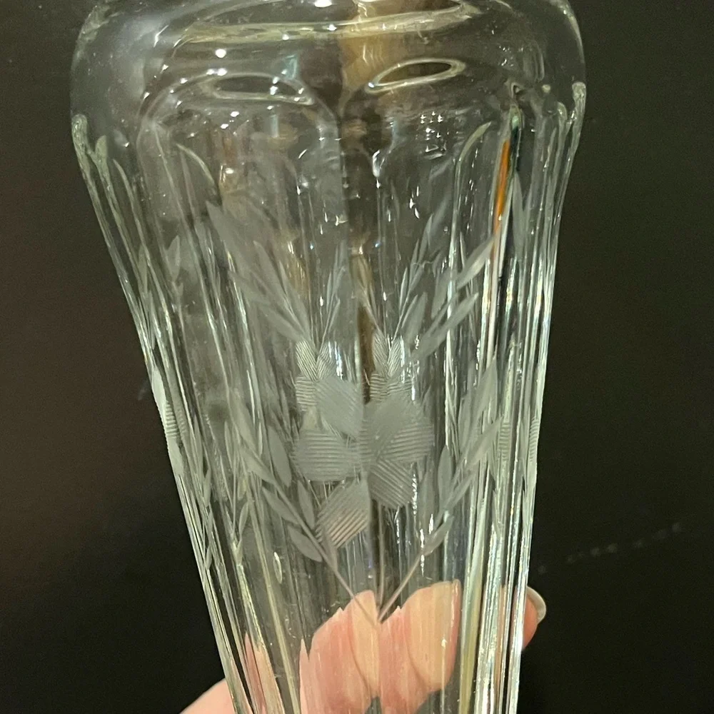 Vintage Automobile Limousine Glass Bud Vases Set of 2